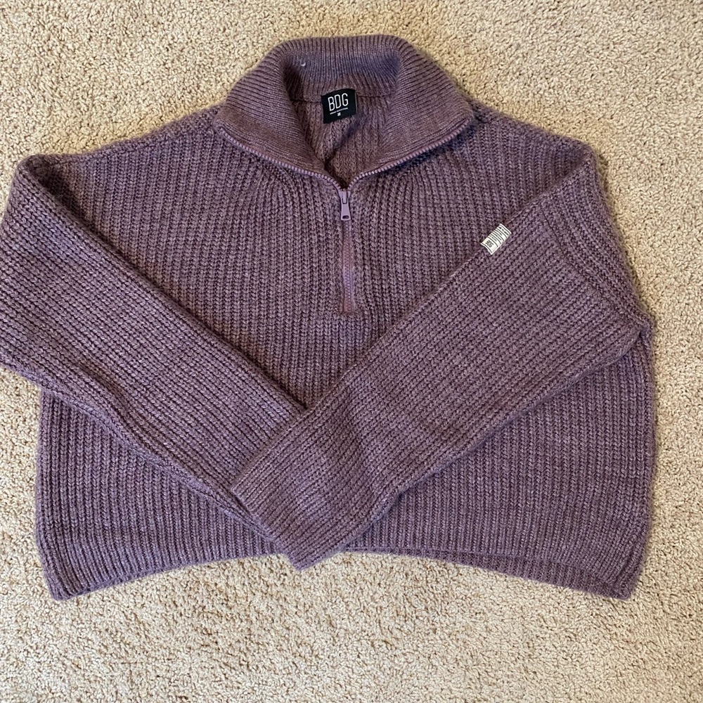 Purple knitted sweater